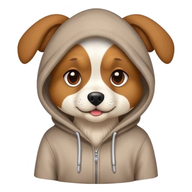 dog wering hoodie sticker
