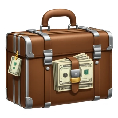 a briefcase with money behind prison bars sticker