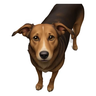 realistic dog gazing forward sticker