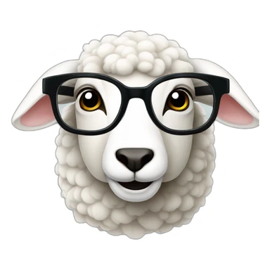 5 sheep stay glasses sticker