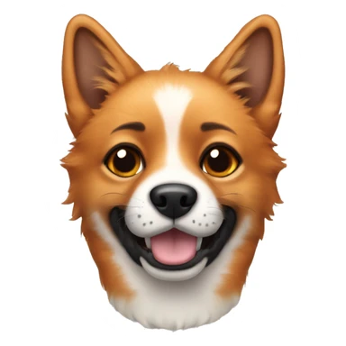 Fox dog puppy with black muzzle and freckles sticker