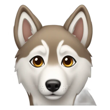 Pale Brown husky sticker