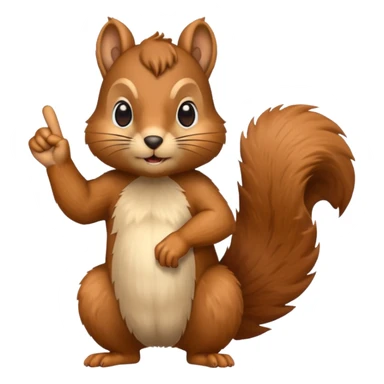 Squirrel sticking middle finger up sticker