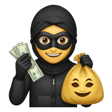 Thief emoji sticker