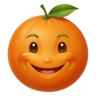 Laughing Orange fruit  sticker