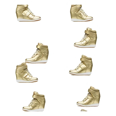 isabel marant wedge sneaker light gold sticker