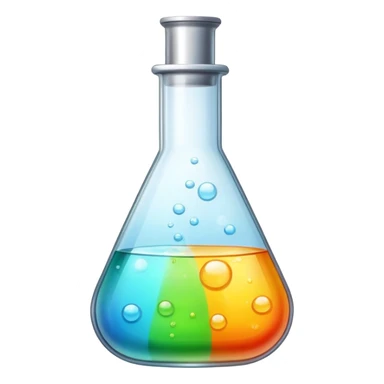 flask of bubbling chemicals sticker