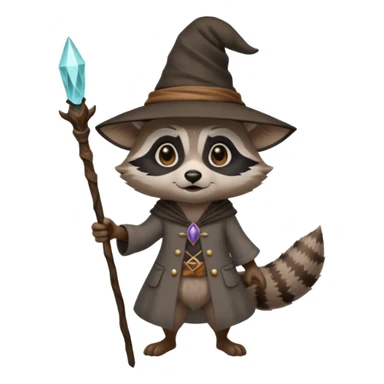 raccoon witch anthro sticker