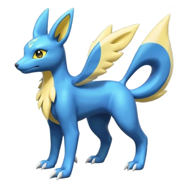 Manectric-Electrike-Lugia-Umbreon-Draco-Fakémon-hybrid-creature (full body), 4 legs sticker