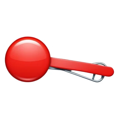 cute bright red hairpin hair clip sticker