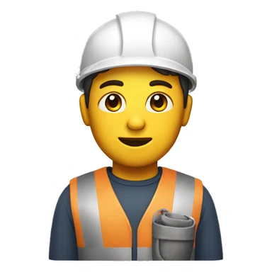 Worker with a cast sticker