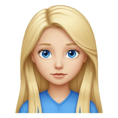 Blonde girl with long hair sticker