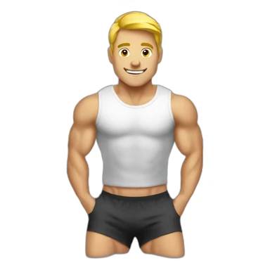 men training at gym sticker