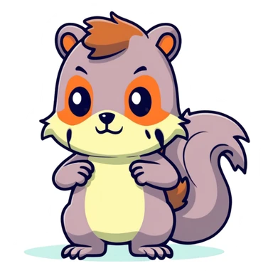 zombie squirrel  sticker