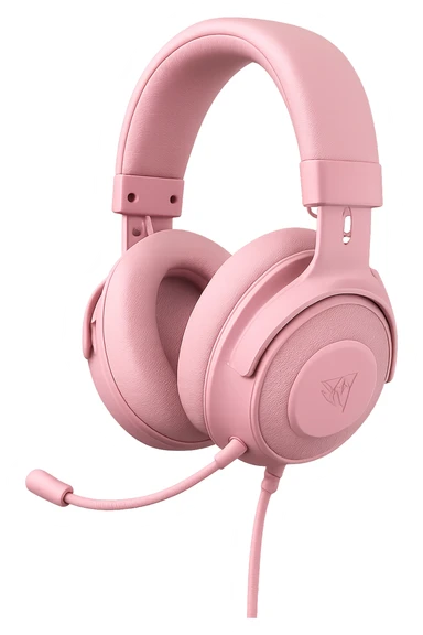pink game headset sticker