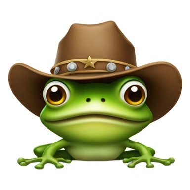 frog wearing cowboy hat sticker