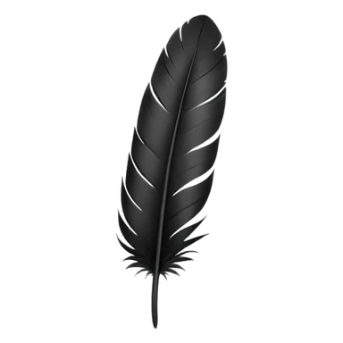 small black feather sticker