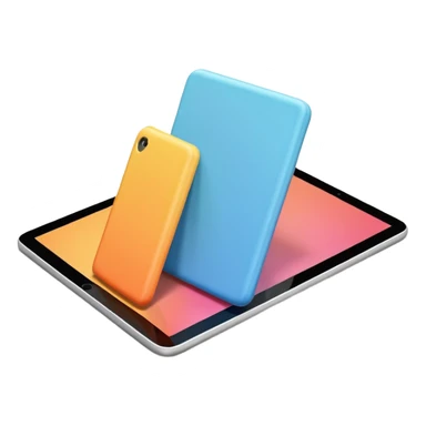 A few 3D cartoon tablets arranged in a neat line, soft shadow below, minimal white background, smooth texture, Memoji-style rendering. sticker