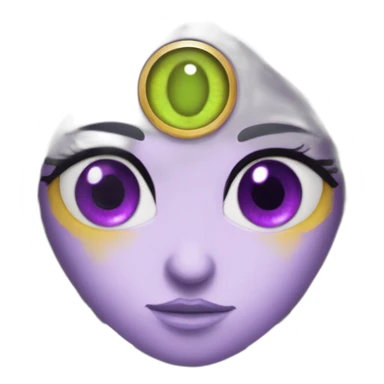 majestic godly violet iris eyeball serious intense symmetrical knowledgable sticker