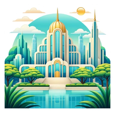 Utopian Aesthetic Scenery Deco sticker