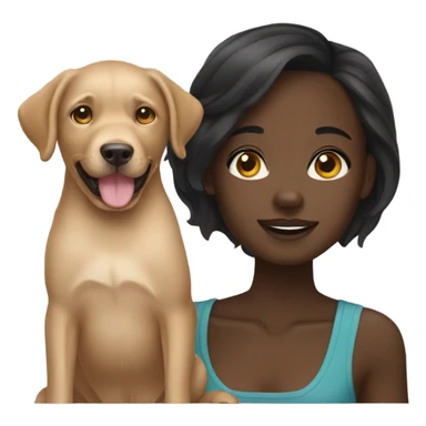 Labrador negro girl  sticker
