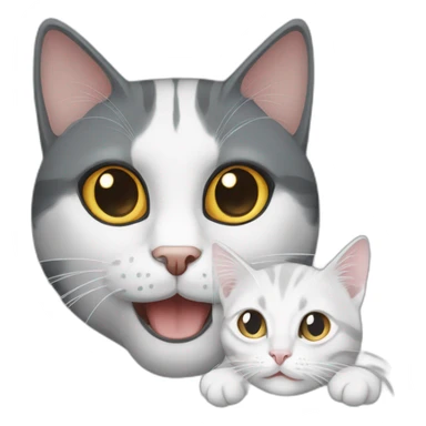 Calicut cat and White Grey cat sticker