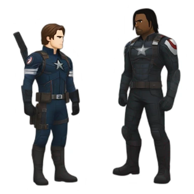 winter soldier marvel and falcon marvel sticker
