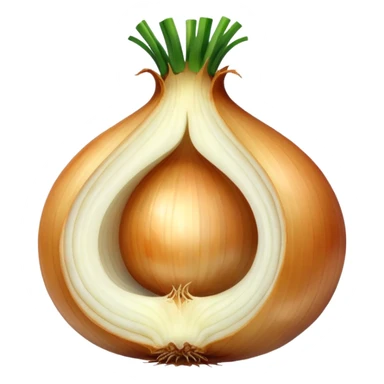 onion with cut piece sticker