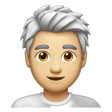 joven piel blanca pelo canoso con gusto atigrado sticker