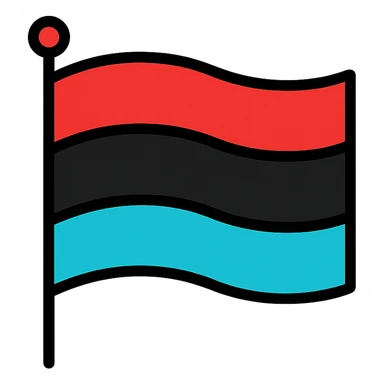 flag representing Karelian nationalism, strong colors, minimalistic, no text sticker