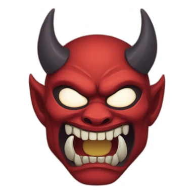 demon oni mask sticker