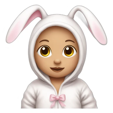 newborn in bunny costume sticker