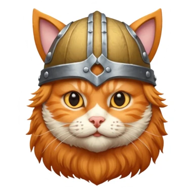 cat with viking helmet sticker