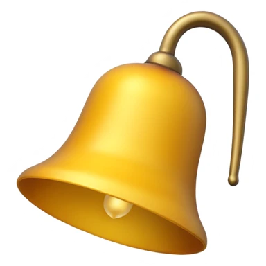 Generate a high-quality image of a generic yellow bell, classic shape, realistic color and shading, smooth gradient colors, no facial features, no brand markings, simple white background, high-resolution.

 sticker