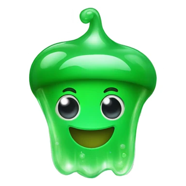 green happy jelly sticker