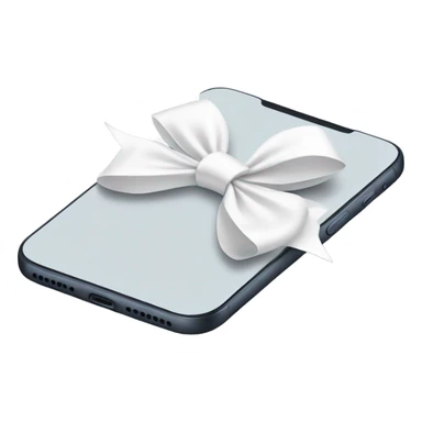 white bow in iphone 13 sticker