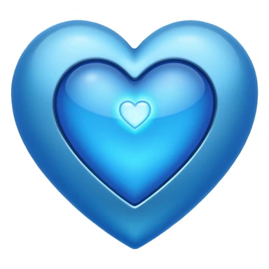 heart with a metallic blue center sticker