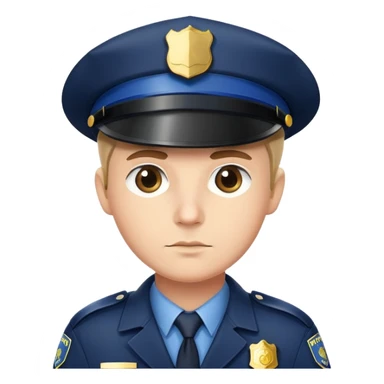 Detective with a police cap sticker
