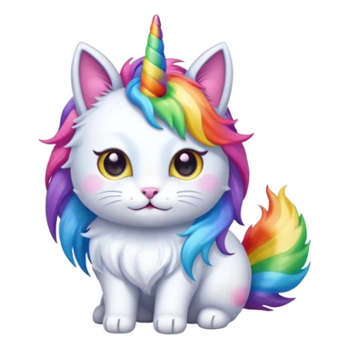 cat unicorn hybrid sticker