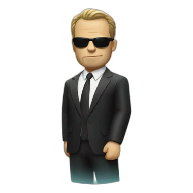 agent Smith at the beach sticker