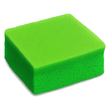 green flat square dish sponge sticker