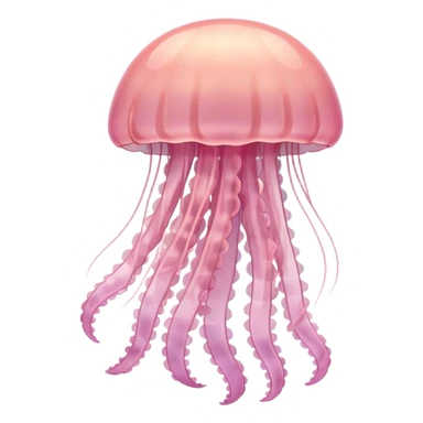 pastel light Pink jellyfish sticker