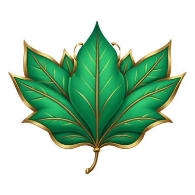 Leaf Banner — green cloth + bronze edge, Royal Banner. sticker