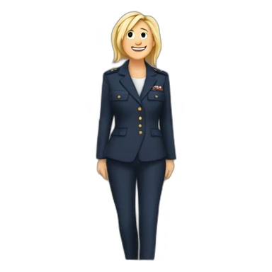 Marine Lepen joie aux échec sticker