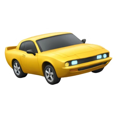 flying sports car 3d sticker