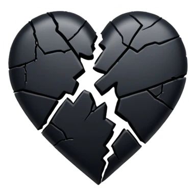 black broken heart emoji  sticker