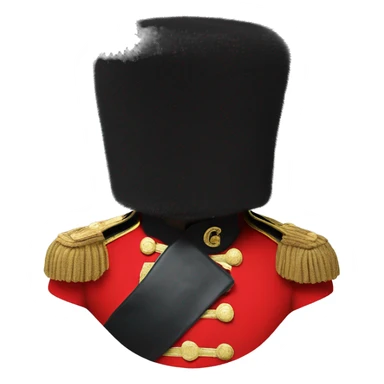 Photorealistic The British red Guardsman with bearskin hat sticker