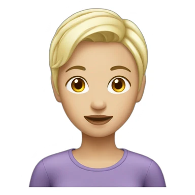 lesbian blonde girl with short hair sticker