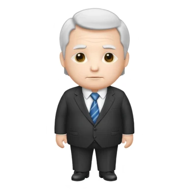 Chibi yaşlı ton ton bir emlak kralı adam sticker