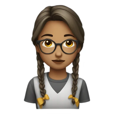 Heartbroken nerd girl sticker